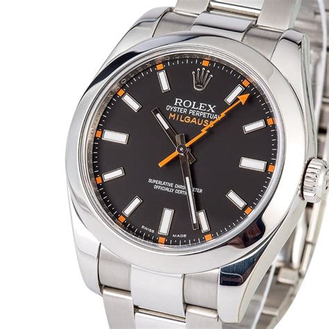 rolex milgauss black band|rolex milgauss price used.